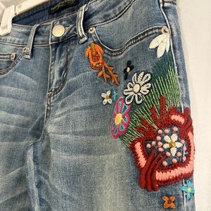 Rue21 Floral embroidered jeans